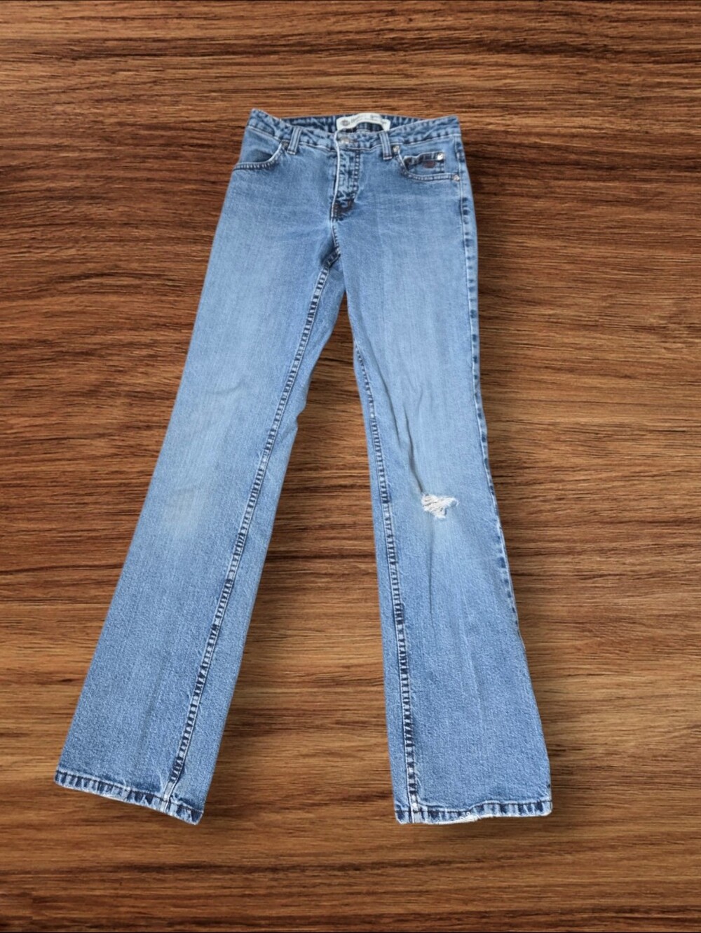 Harley-Davidson Distressed Denim Low Rise Bootcut Women's Jeans